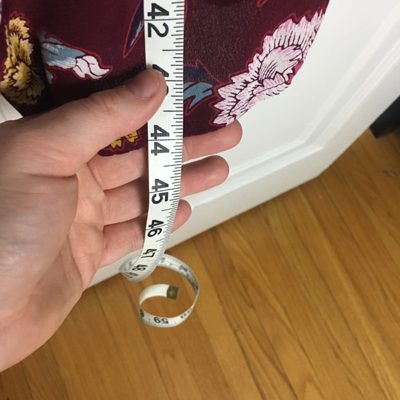 Old Navy Burgundy Floral Fit & Flare Midi Dress 2X - Picture 5 of 7